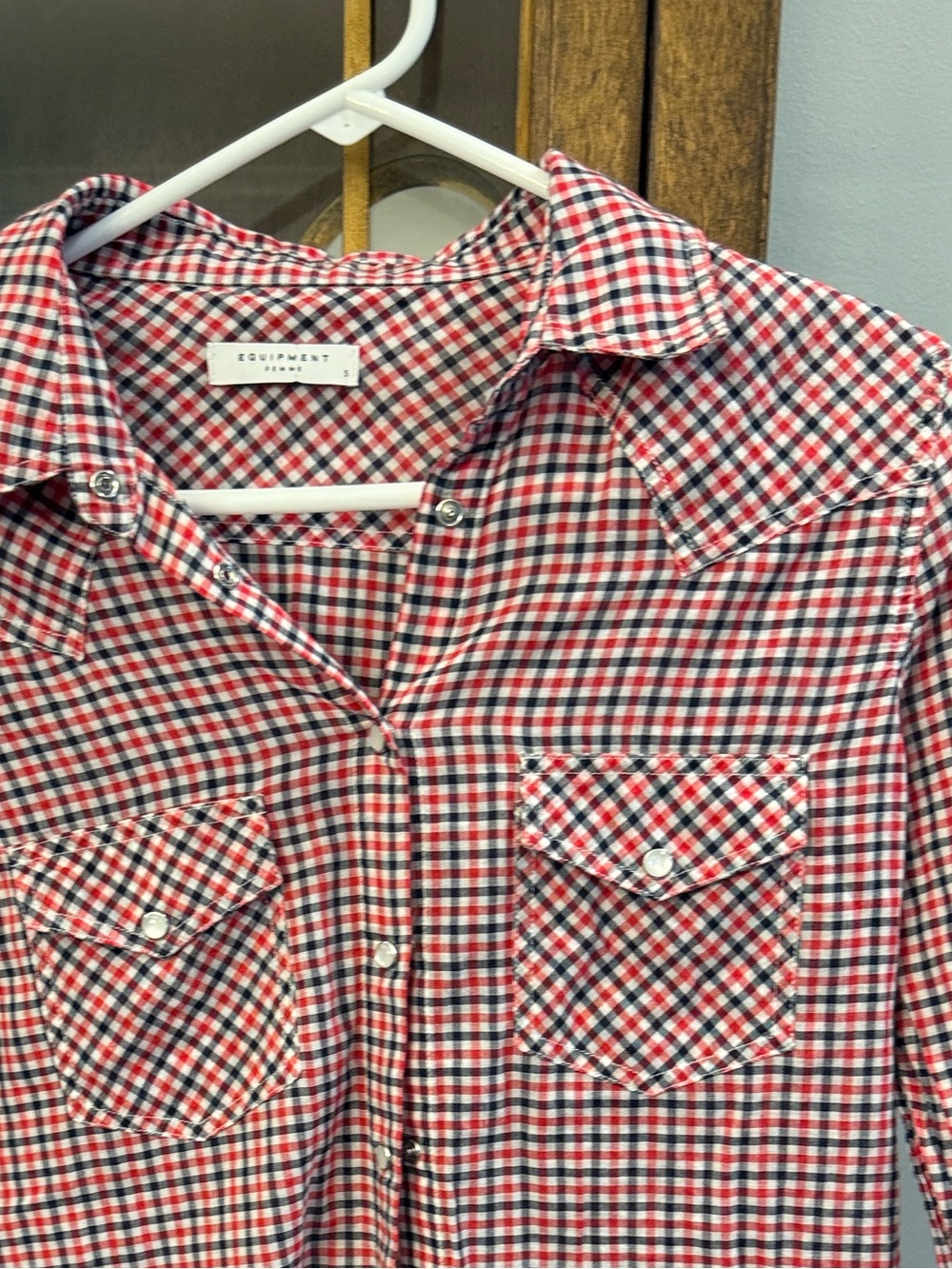 Equipment Western Inspired Gingham  Pearl Button Shirt